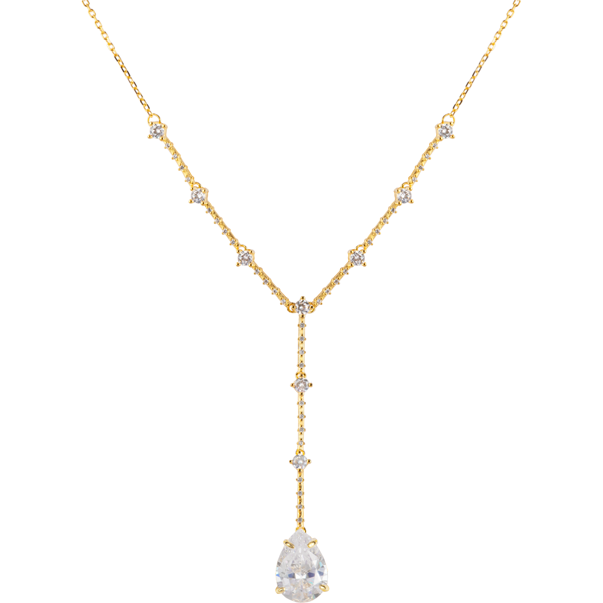Necklace Sterlingsilver goldplated with Topaz