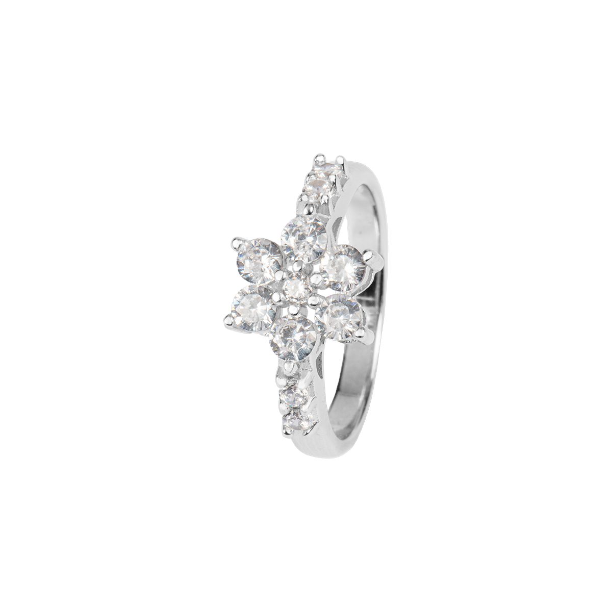 Ring "Blume" Sterlingsilber mit Topasen