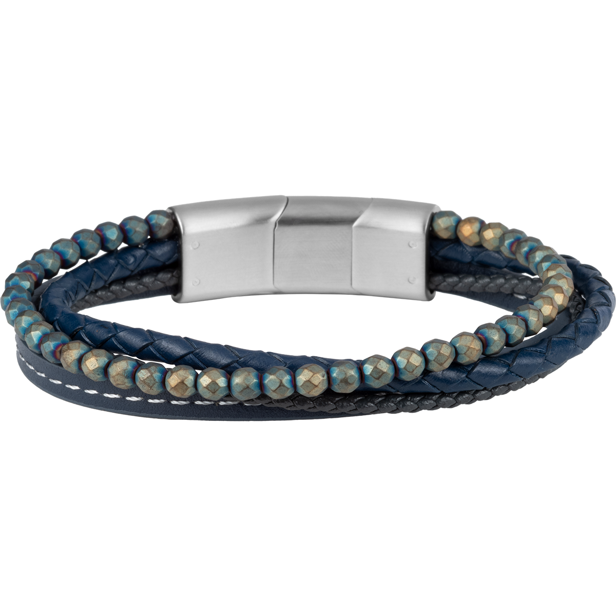 Lederarmband mit Hematite