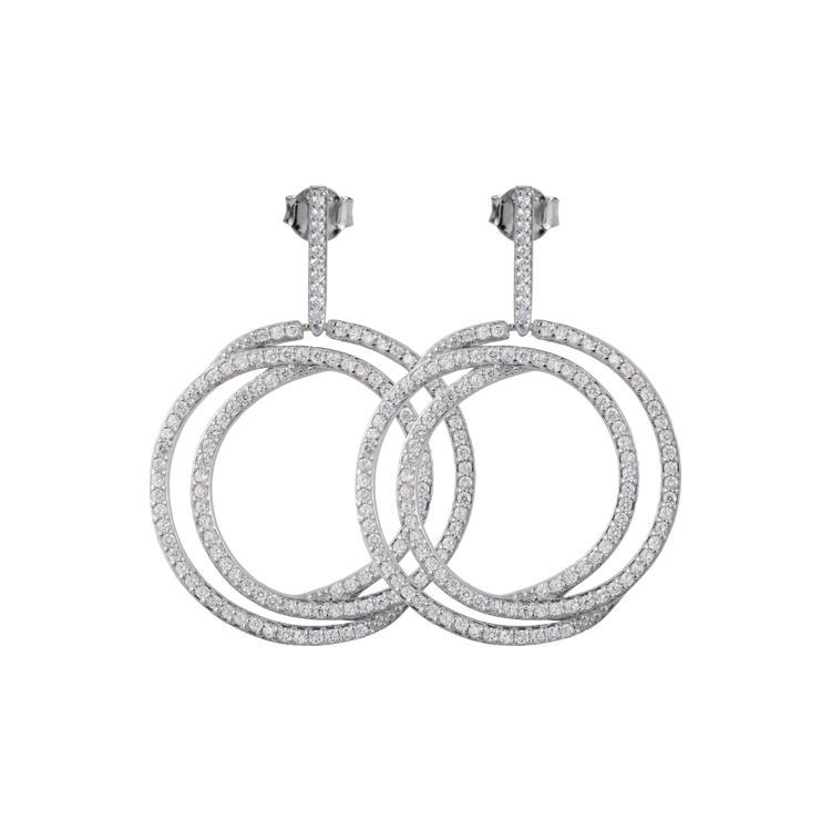 Ear Studs Sterling Silver With Topaz