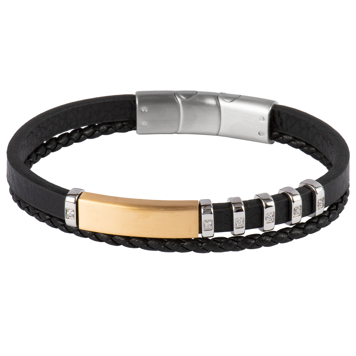 Lederarmband mit Zirkonia