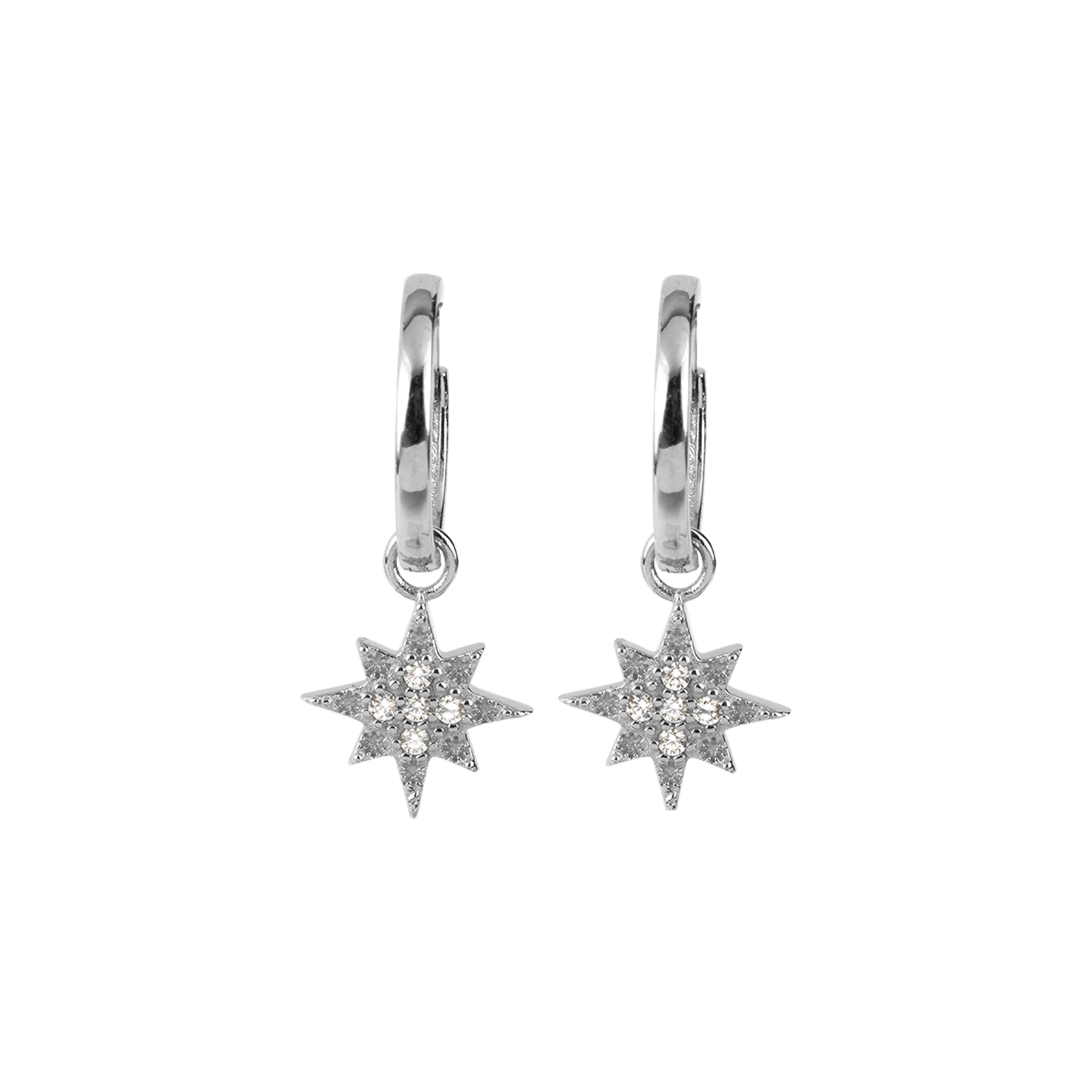 Ohrstecker Sterlingsilber mit weißen Topas Edelsteinen