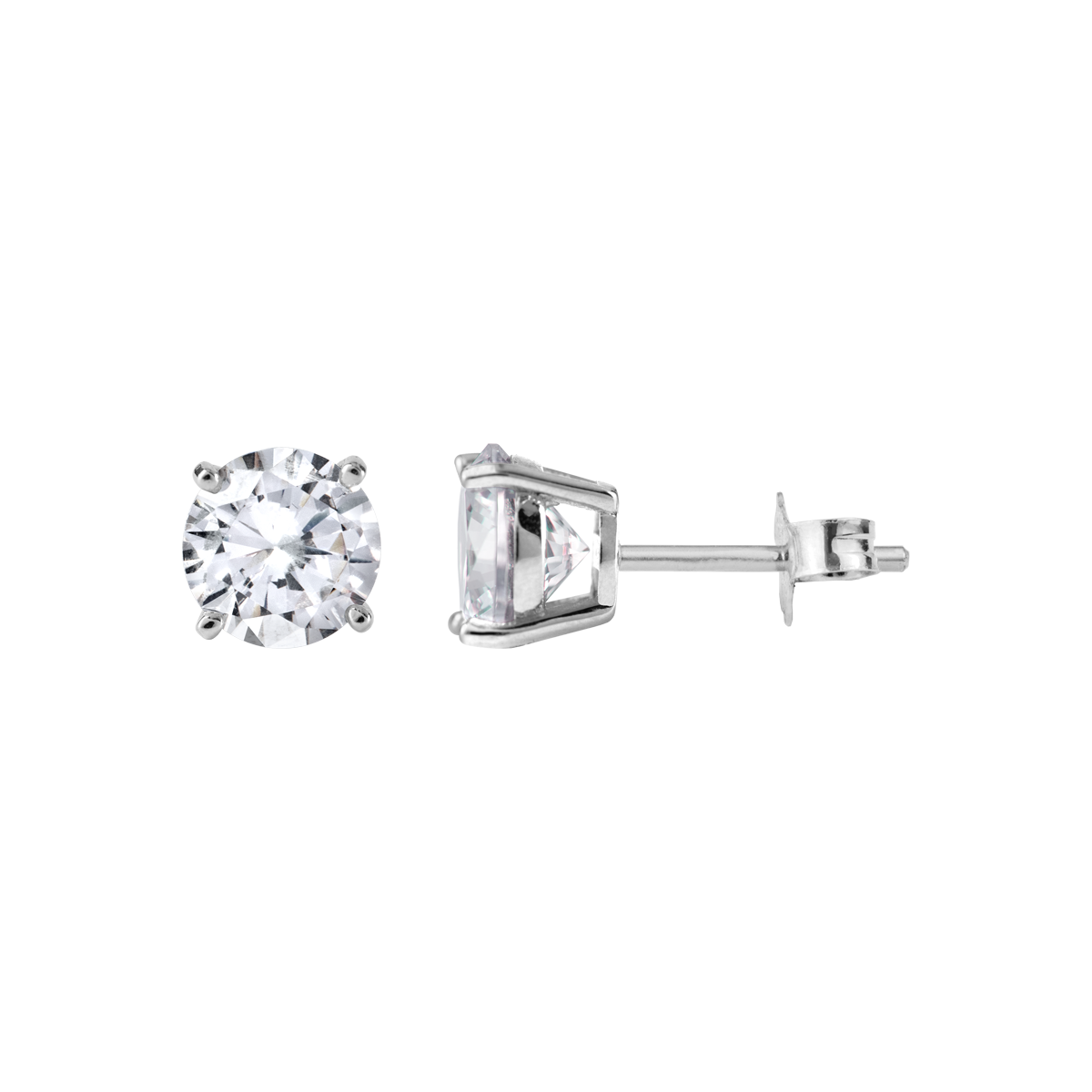 Ear Stud Sterling Silver With Topaz