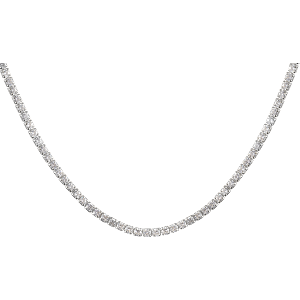 Tennis Necklace Sterling Silver with Topazes Jacques Lemans