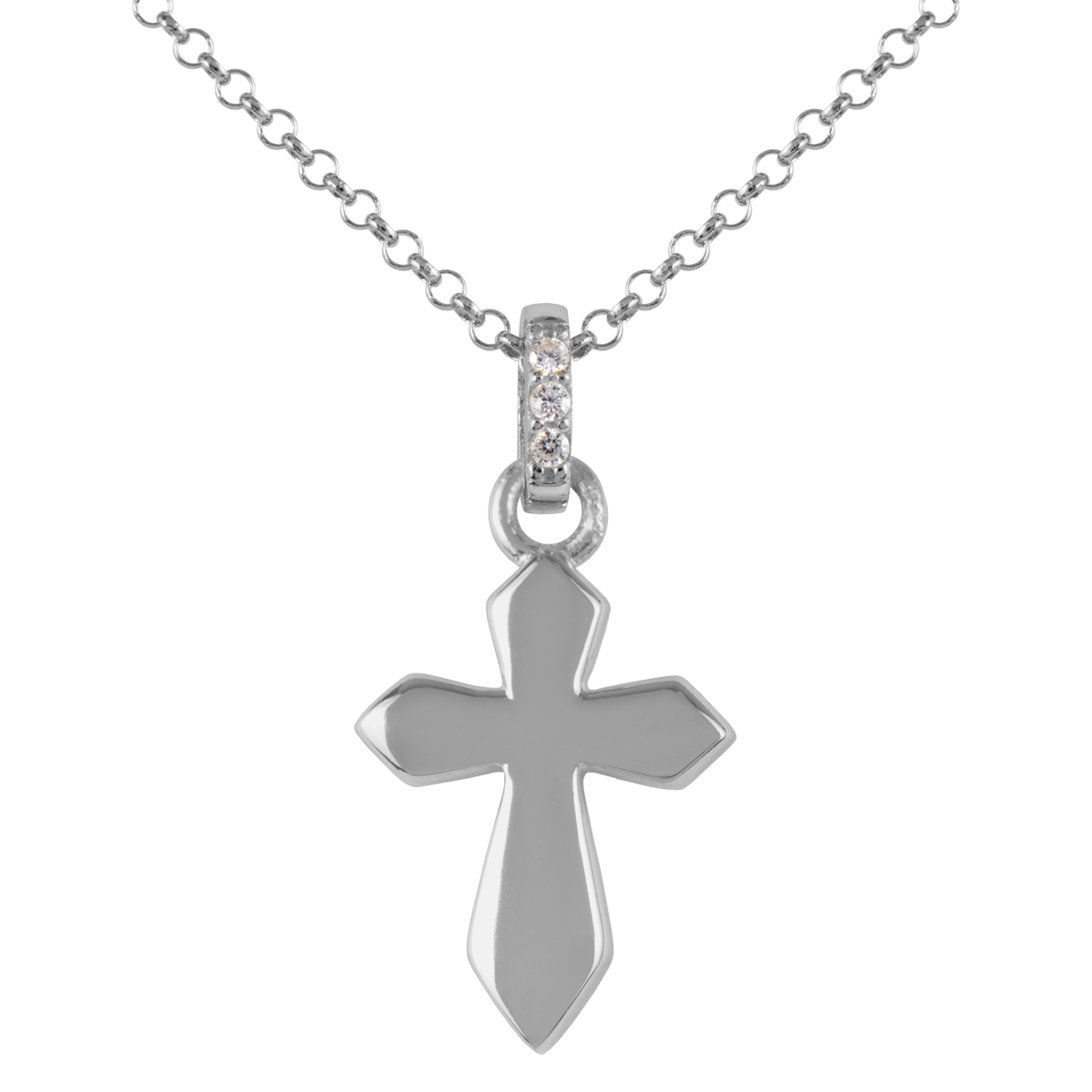 Necklace "Cruzifix" Sterlingsilver with Topazes