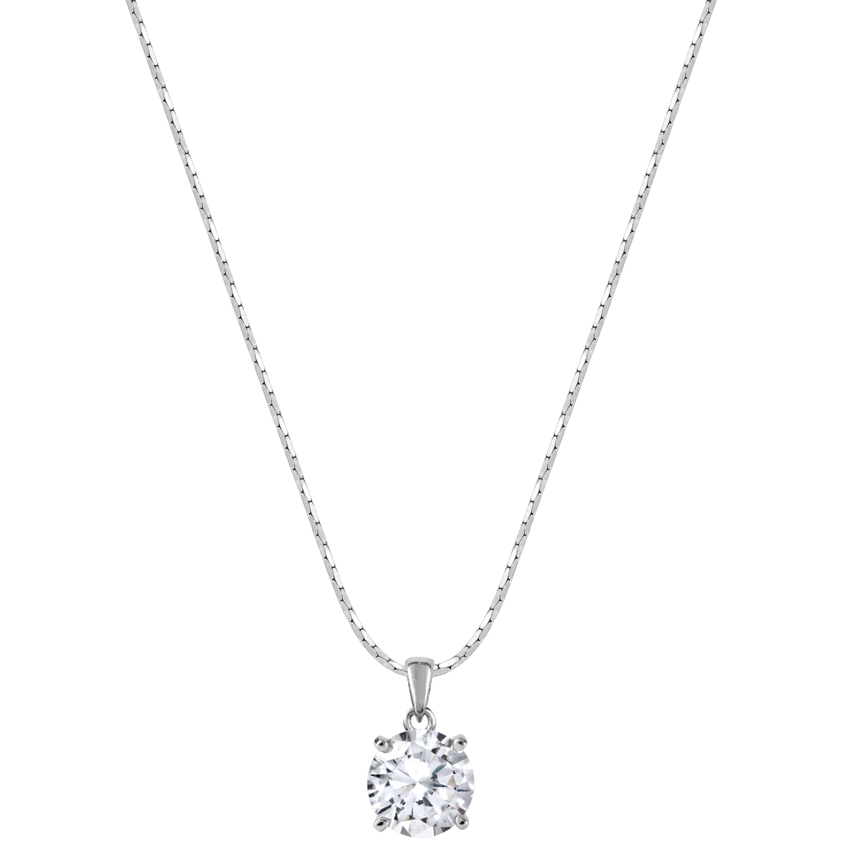Necklace Sterling Silver With WhiteTopaz