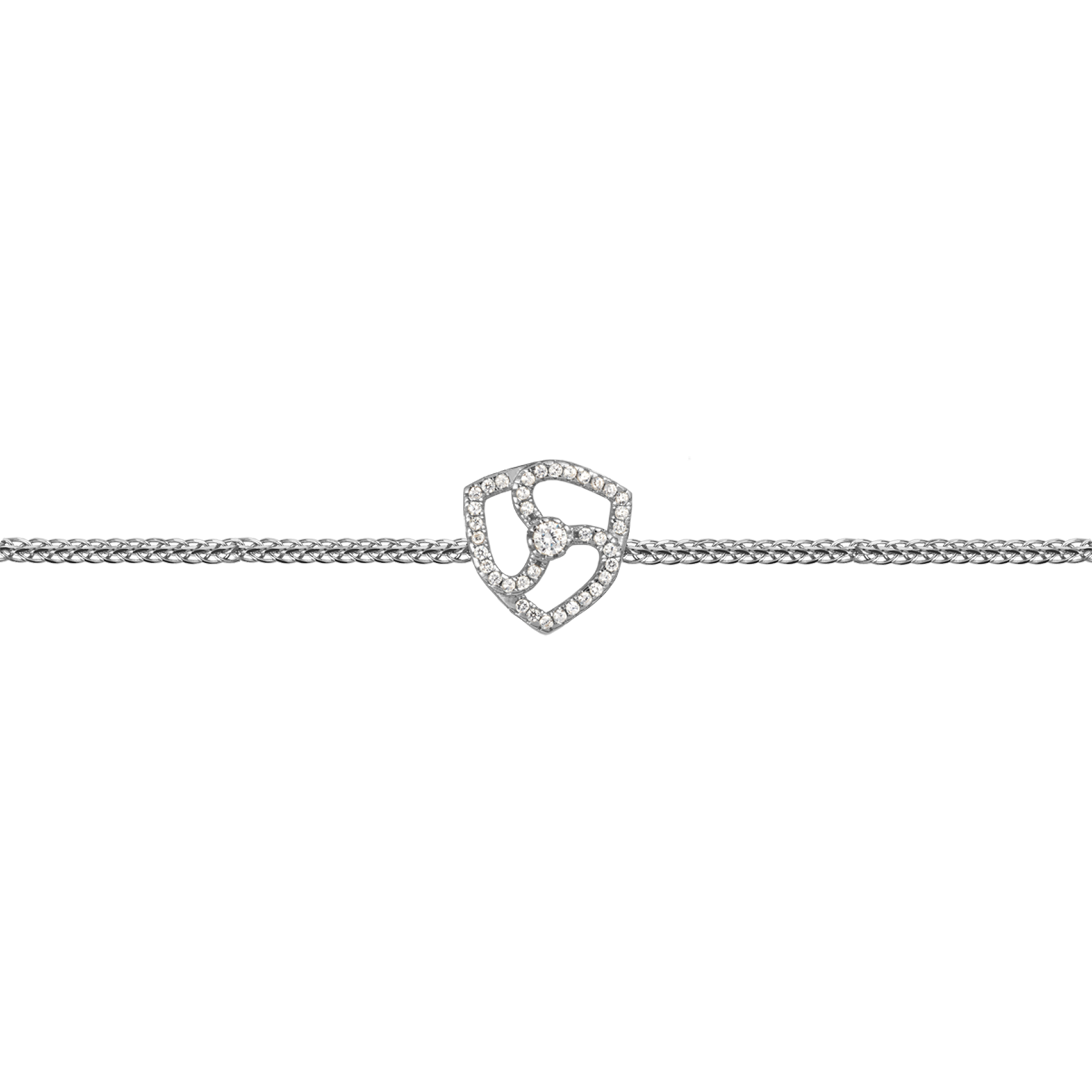 Bracelet sterling silver with white Topaz gemstones