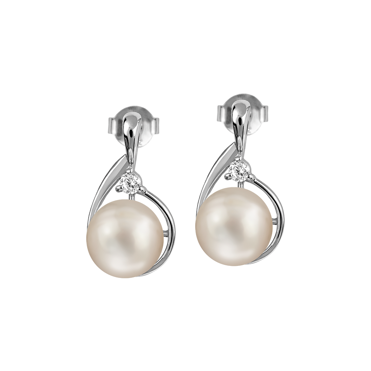 Ear Stud Sterling Silver With Pearl