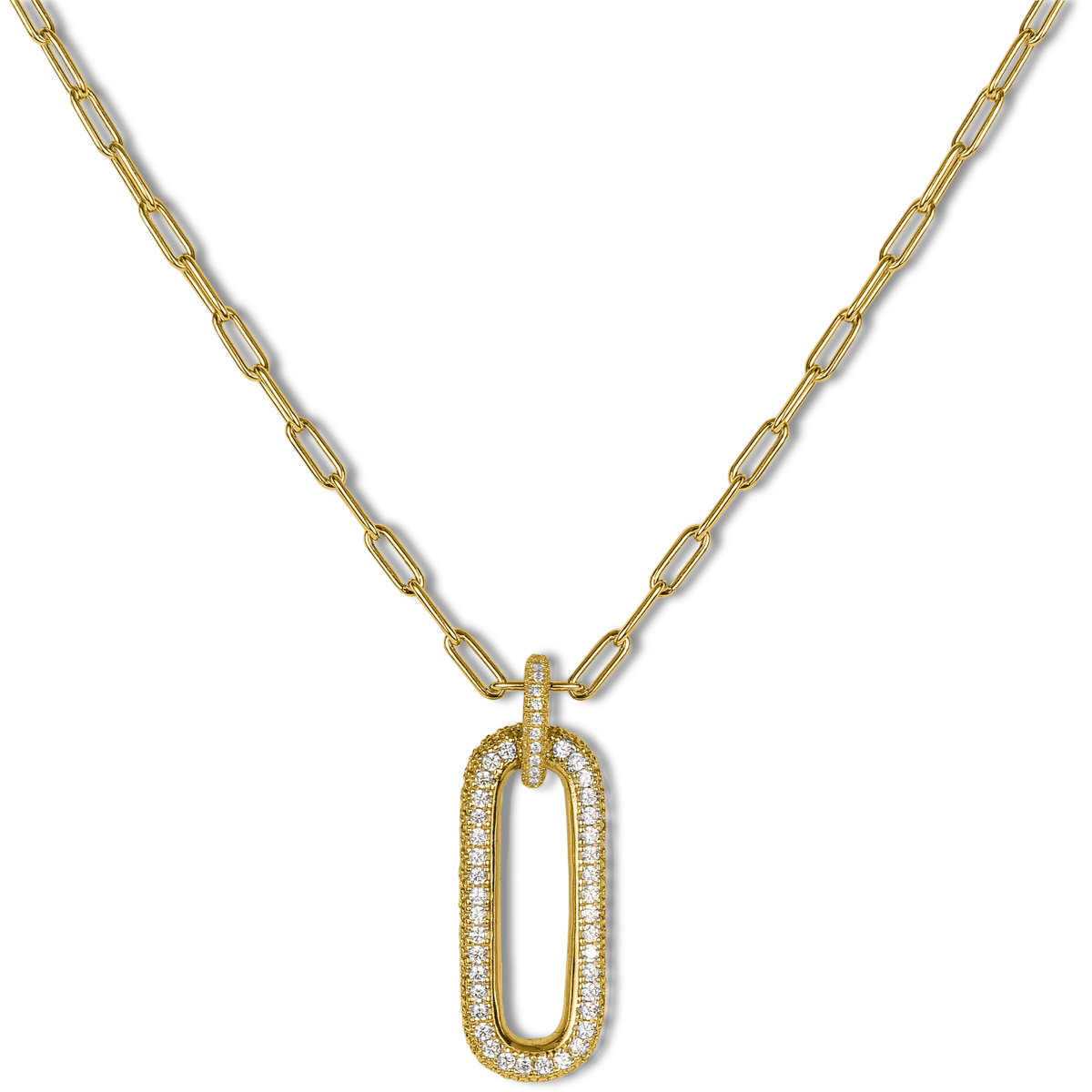 Necklace Sterling Silver goldplated with Topazes