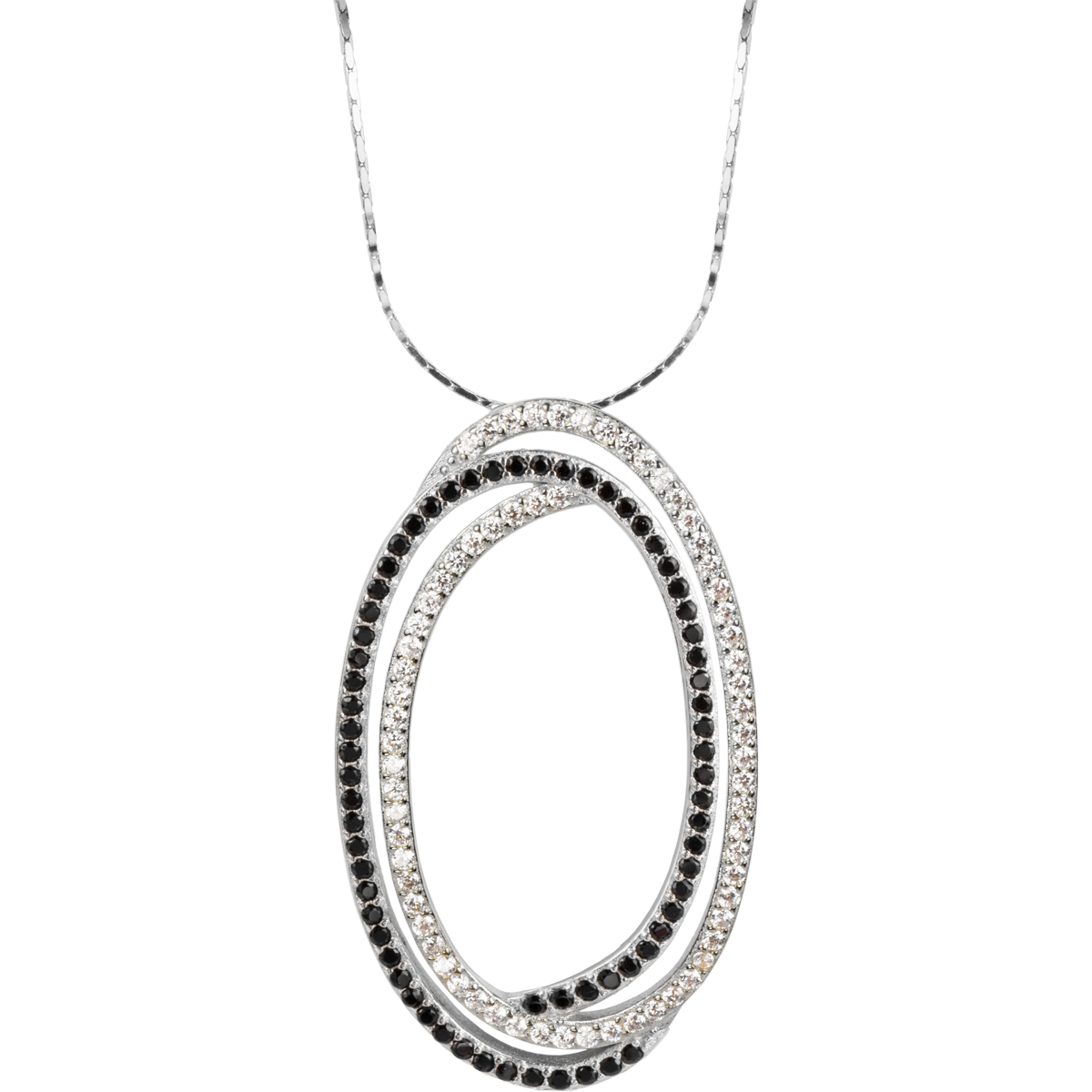 Necklace Sterling Silver with Topazes