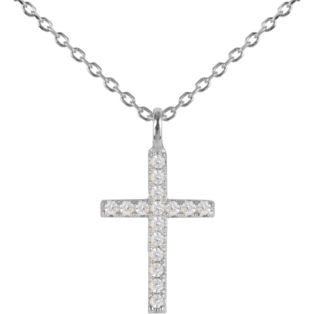 Necklace "Cruzifix" Sterlingsilver with Topazes