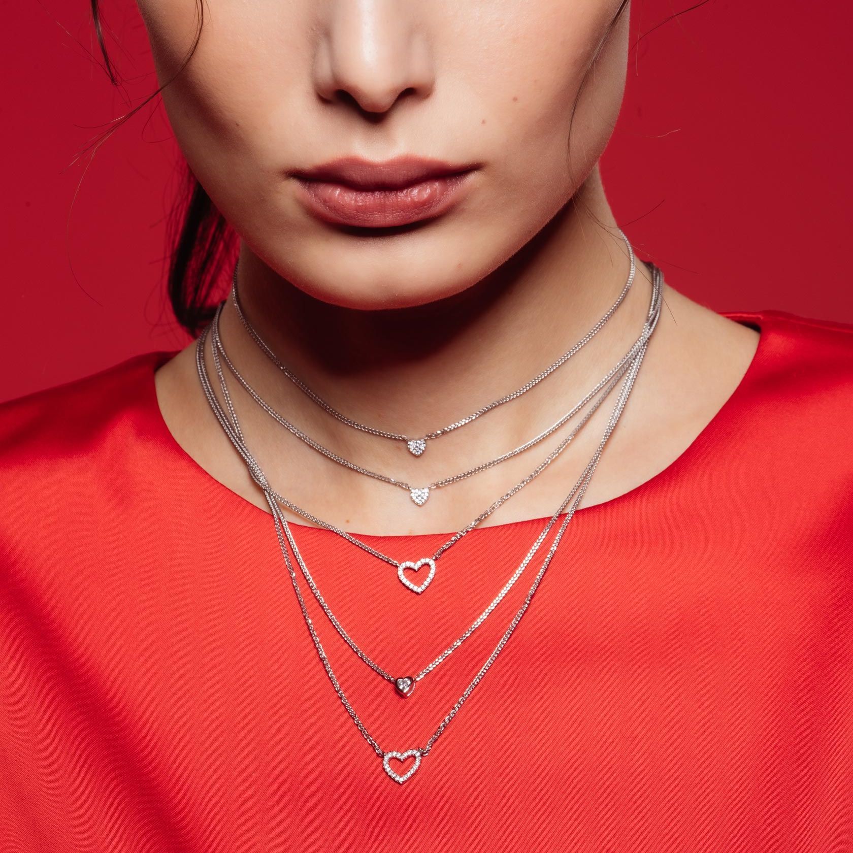 Necklace Sterling Silver with White Topaz