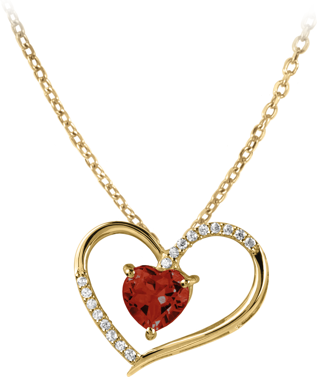 Necklace Sterling Silver Gold-Plated with Topaz