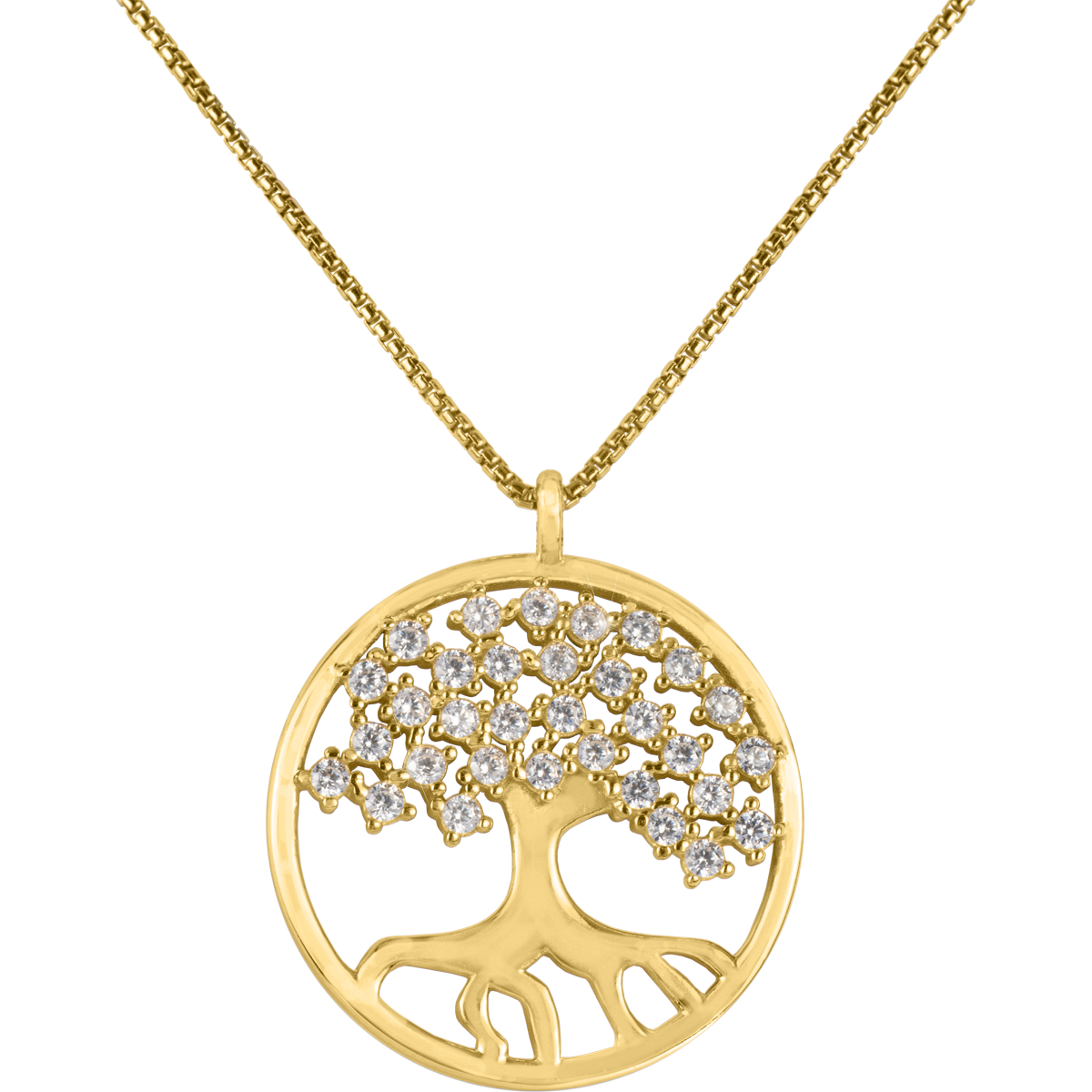 Necklace "Life Tree" Sterlingsilver goldplatd with Topazes
