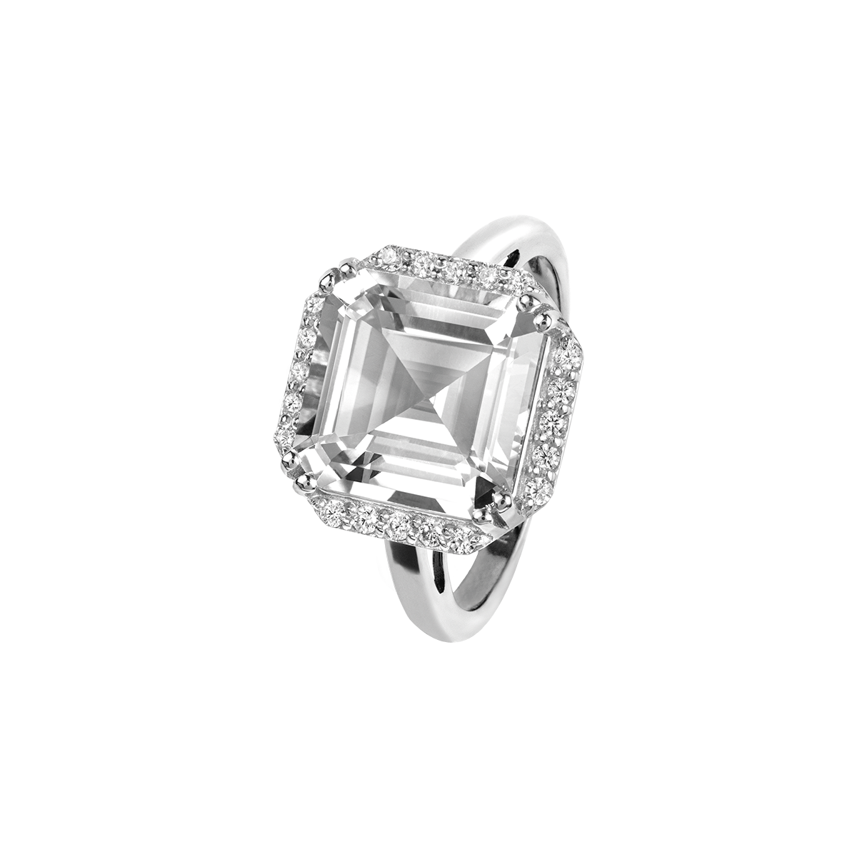 Ring Sterlingsilber mit White Topas