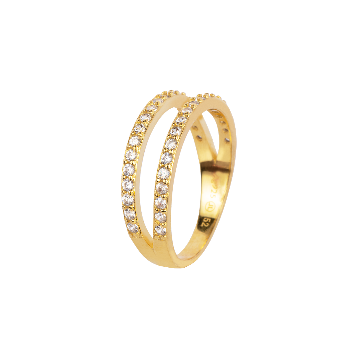 Ring Sterlingsilber vergoldet mit Topasen