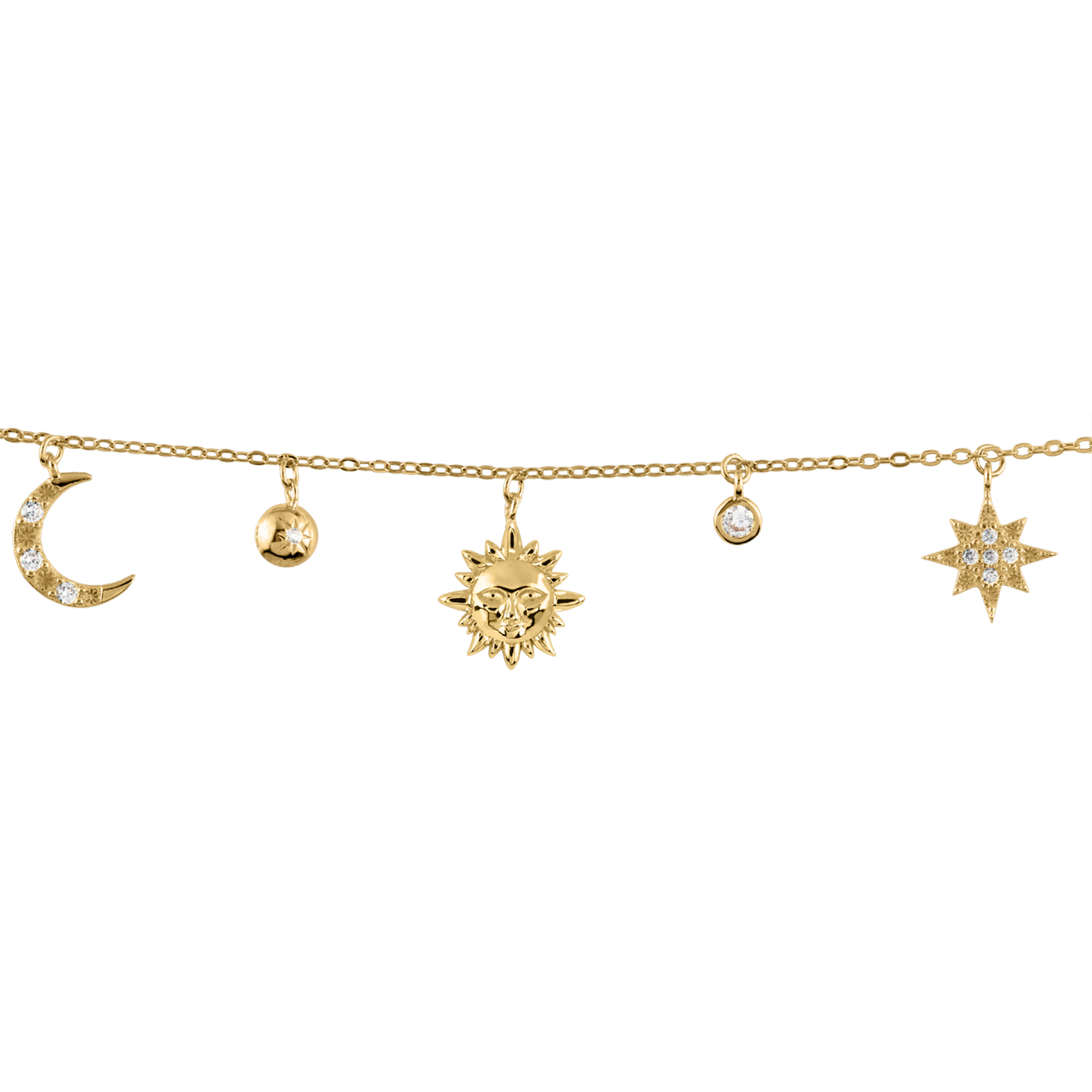 Bracelet sterling silver gold-plated with white Topaz