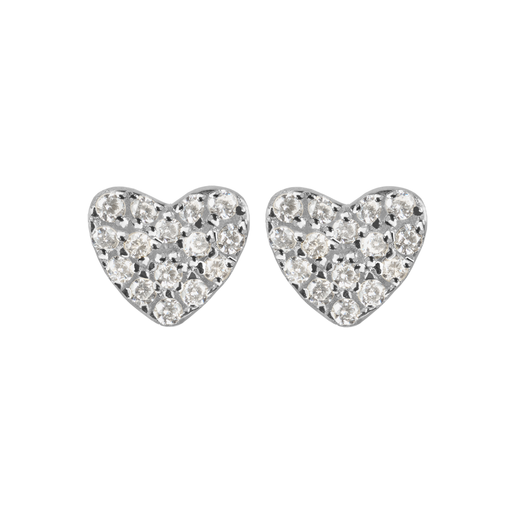 Ear Stud sterling silver with white Topaz